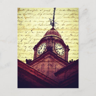 Domstol Clock Vykort