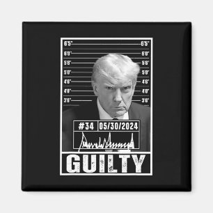 Domstol Donald Trump Mugg Shot Jail Pict Magnet