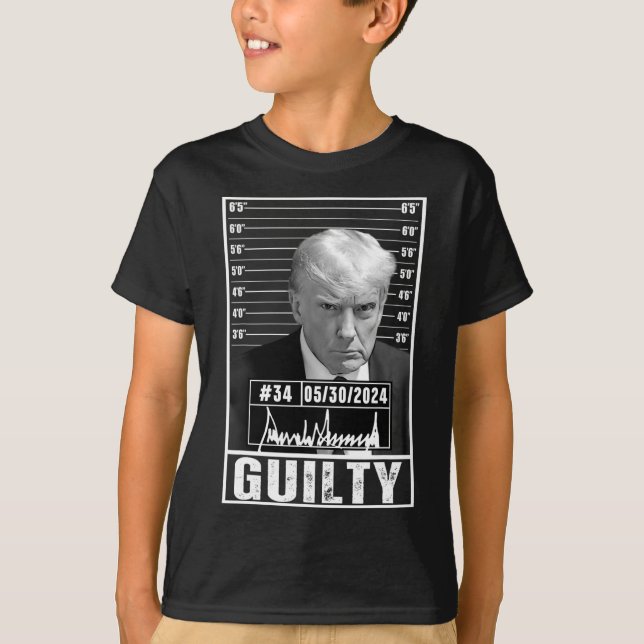 Domstol Donald Trump Mugg Shot Jail Pict T Shirt (Framsida)
