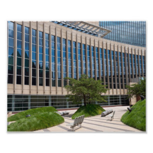 Domstol Facade och Plaza i Minneapolis Fototryck