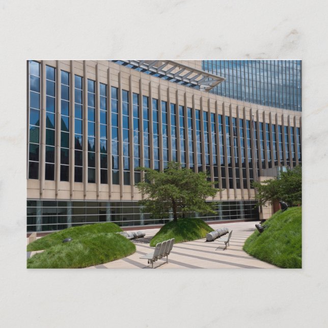Domstol Facade och Plaza i Minneapolis Vykort (Framsida)
