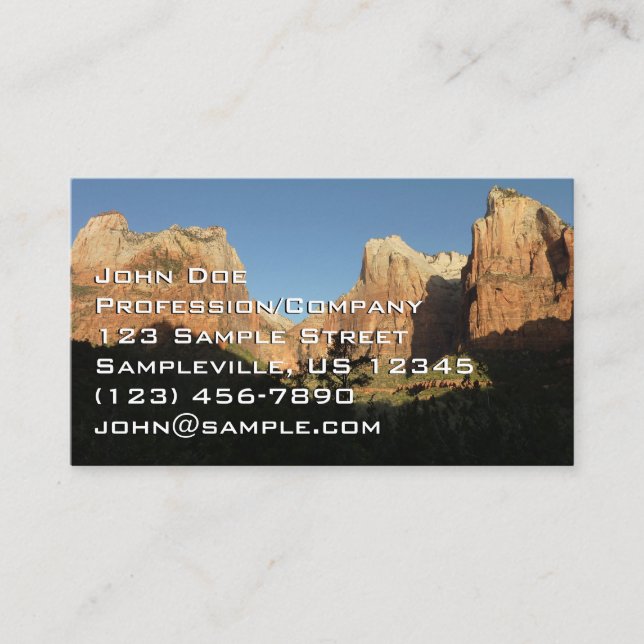 Domstol Patriarker I Zion National Park Visitkort (Framsida)