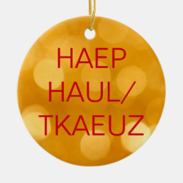 Domstol som anmäler Steno glad helg Julgransprydnad Keramik