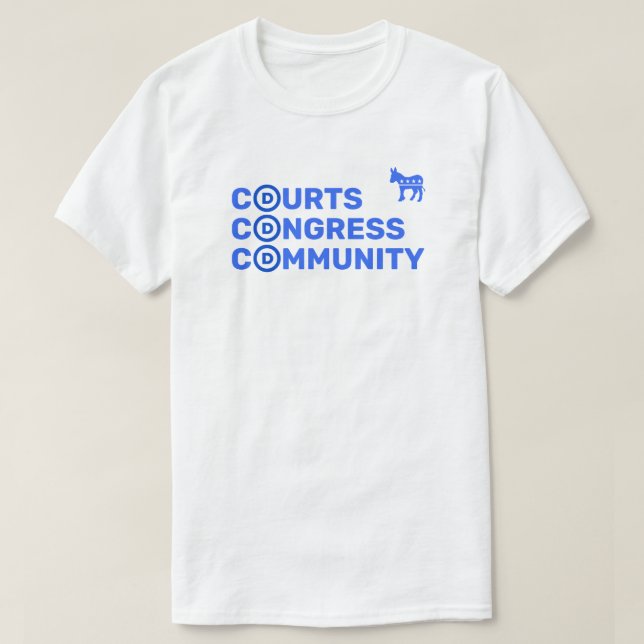 Domstolar, kongress, Community T-Shirt (Design framsida)