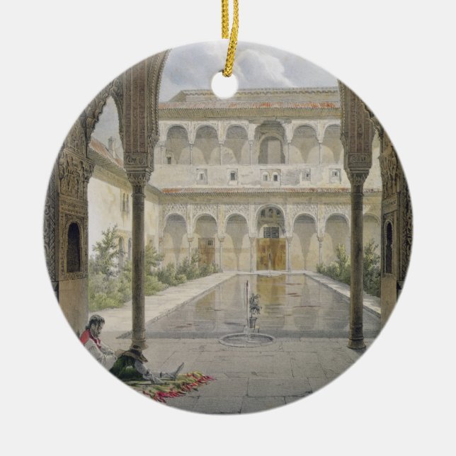 Domstolen av Albercaen i Alhambraen, Granada, Julgransprydnad Keramik (Framsidan)