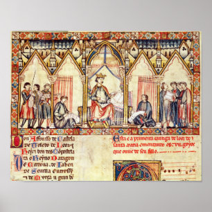 Domstolen av Alfonso X 'Wise'en Poster
