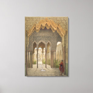 Domstolen av lejon, Alhambraen, Granada, 185 Canvastryck