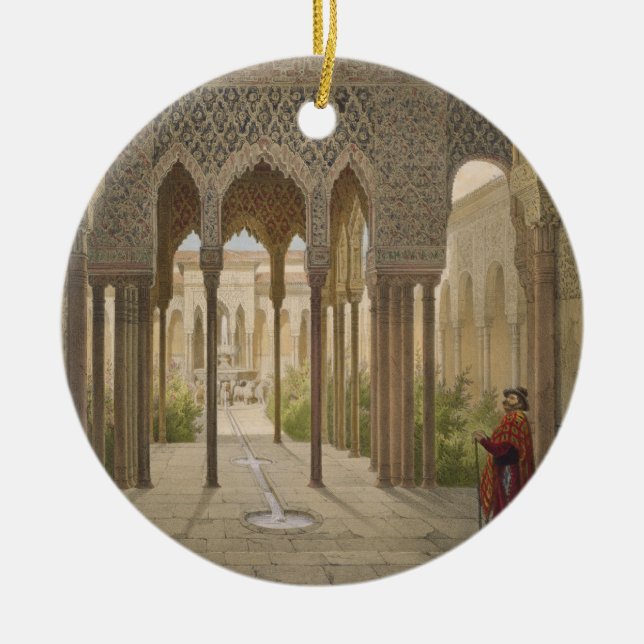 Domstolen av lejon, Alhambraen, Granada, 185 Julgransprydnad Keramik (Framsidan)