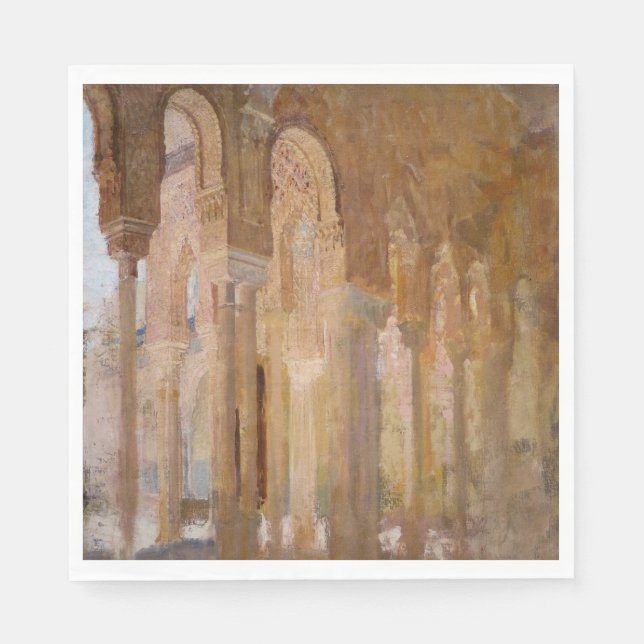 Domstolen i Lejon, Alhambra (av Henri Regnault) Pappersservett (Framsidan)