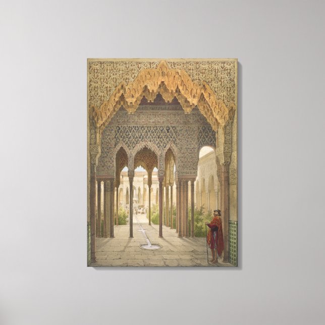 Domstolen i Lejon, Alhambra, Granada, 185 Canvastryck (Framsida)