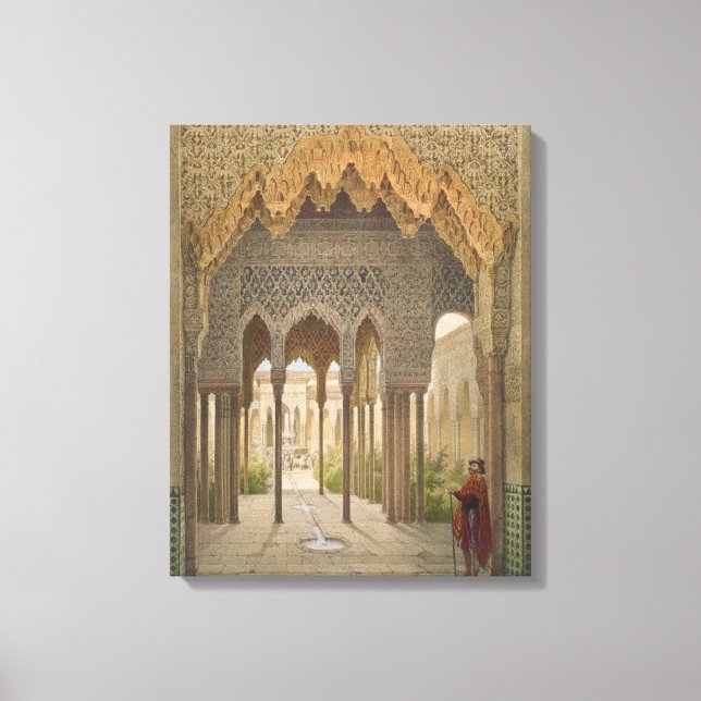 Domstolen i Lejon, Alhambra, Granada, 185 Canvastryck (Framsida)
