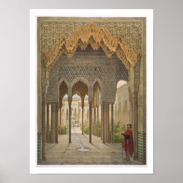 Domstolen i Lejon, Alhambra, Granada, 185 Poster (Framsidan)