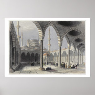 Domstolen i moskén Sultan Achmet, Istanbul Poster