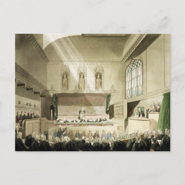 Domstolen Kung Bench, Westminster Hall Vykort (Framsida)