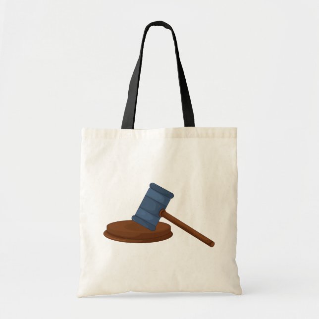 Domstolens domare Gavel Tote Bag Tygkasse (Framsidan)