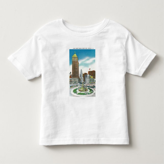 Domstolgatan beskådar av frihet packar ihop Bldg T-shirt (Framsida)