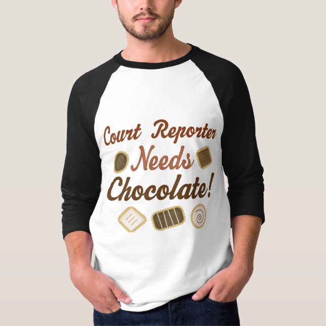 Domstolreporterchoklad Tee Shirt (Framsida)