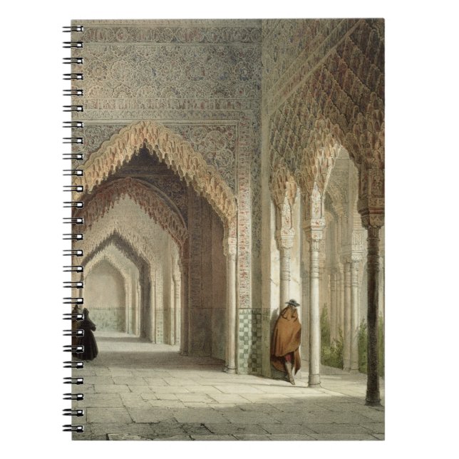 Domstolrummet av Alhambraen, Granada, tänd 1853 ( Anteckningsbok (Framsidan)
