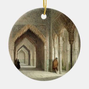 Domstolrummet av Alhambraen, Granada, tänd 1853 ( Julgransprydnad Keramik