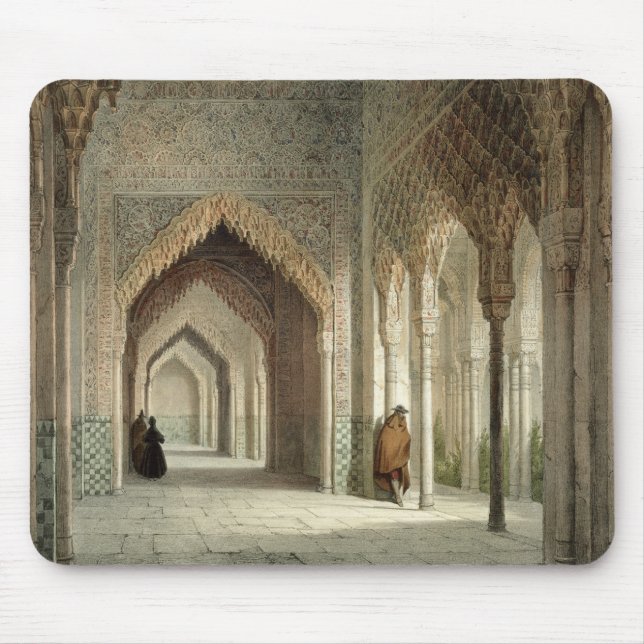 Domstolrummet av Alhambraen, Granada, tänd 1853 ( Musmatta (Framsidan)