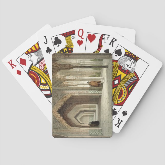 Domstolrummet av Alhambraen, Granada, tänd 1853 ( Spelkort (Baksidan)