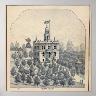 Domstolsbyggnad Fresno Poster