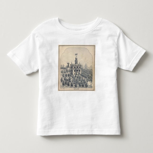 Domstolsbyggnad Fresno T Shirt (Framsida)