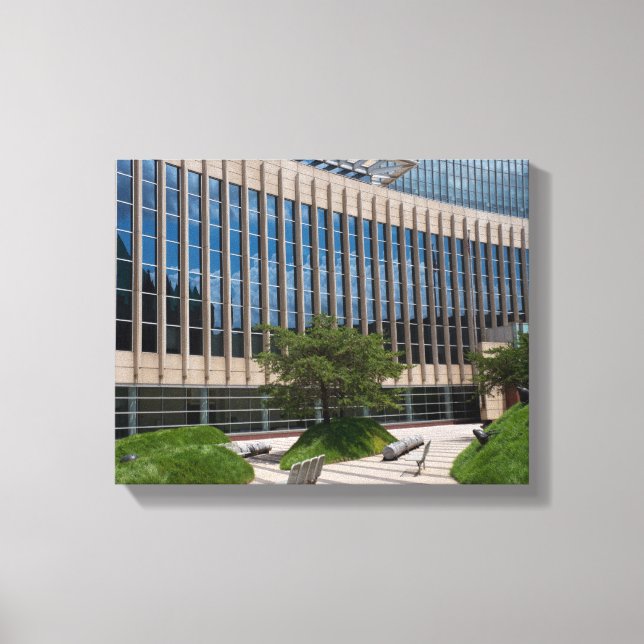 Domstolshusfasad och torg i Minneapolis Canvastryck (Framsida)