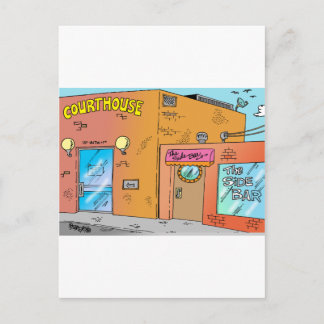 Domstolsteckning Vykort