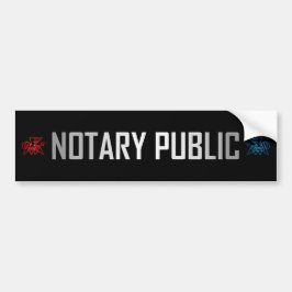 DomTopNotary Notary Public Bumper-etikett Bildekal