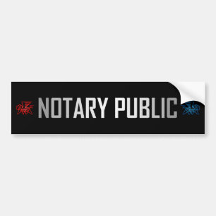 DomTopNotary Notary Public Bumper-etikett Bildekal