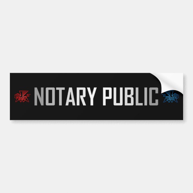 DomTopNotary Notary Public Bumper-etikett Bildekal (Framsidan)