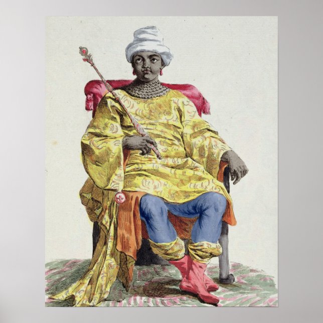 Don Alvares, Kung i Kongo, från Receuil des Poster (Framsidan)