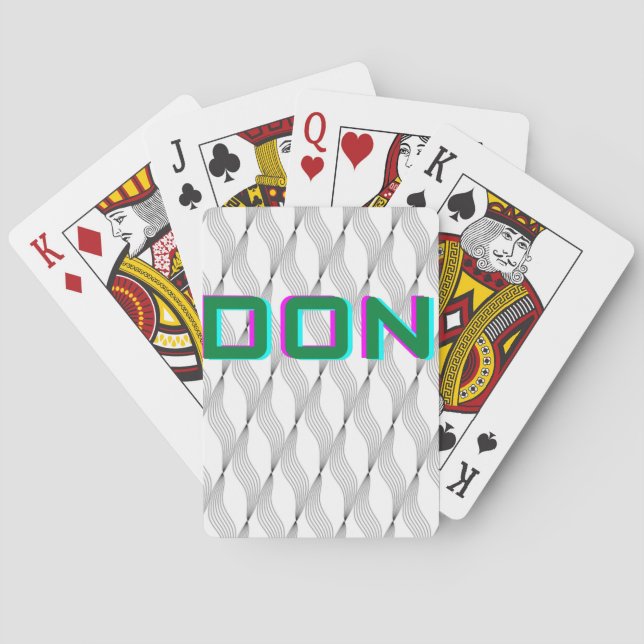 Don Anpassad Text Och Mönsterdesign  Casinokort (Baksidan)