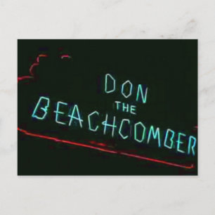 Don Beachcomber, Vintage Chicago Neon Post Car Vykort