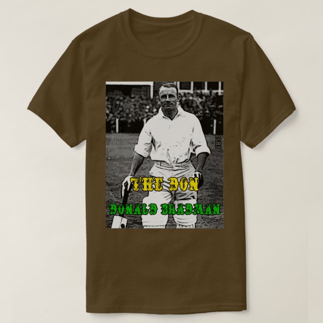 Don Bradman Cricket 2 T Shirt (Design framsida)