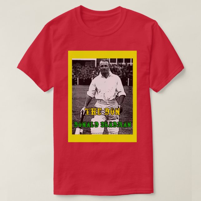 Don Bradman Cricket Postcard Classic TShirt T Shirt (Design framsida)