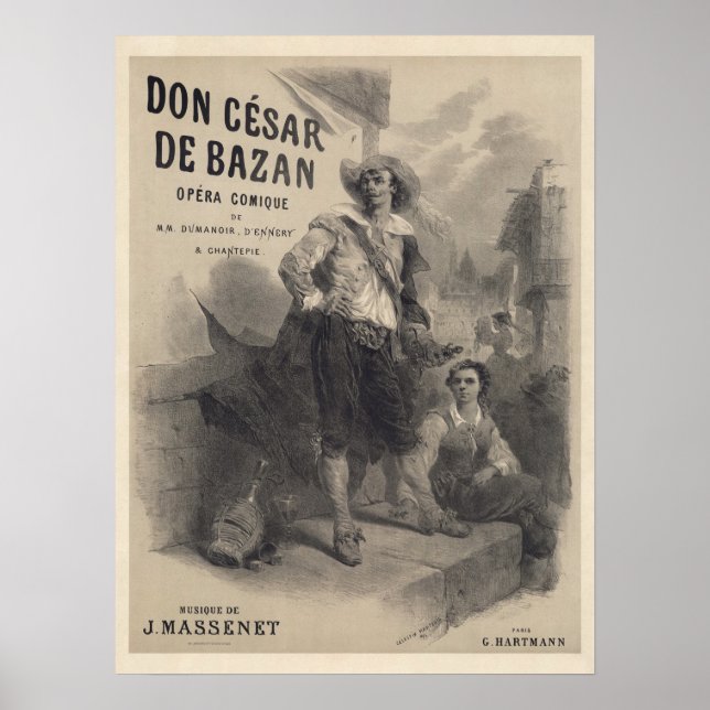 Don César de Bazan première poster (1872) (Framsidan)