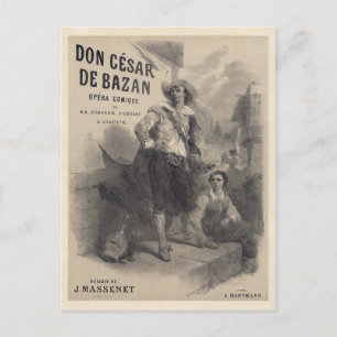 Don César de Bazan première poster (1872) Vykort