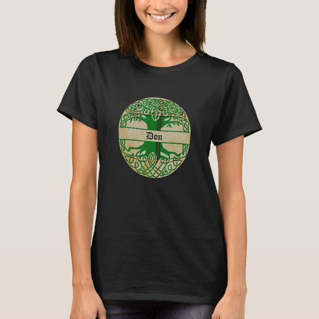 Don Clan Tartan Tree of Life Scottish Surname T Shirt (Framsida)