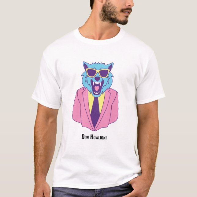 Don Howlioni - Varulv i Rosa Kostym T Shirt (Framsida)