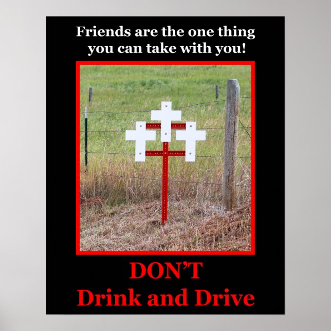 DON INTE DRYCKER OCH HÅLLER POSTER (Framsidan)