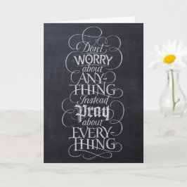 DON INTE WORRY - Christian Calligraphy Chalk Kort