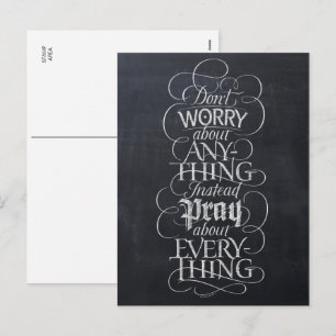 DON INTE WORRY - Kalligrafisk krita Helg Vykort
