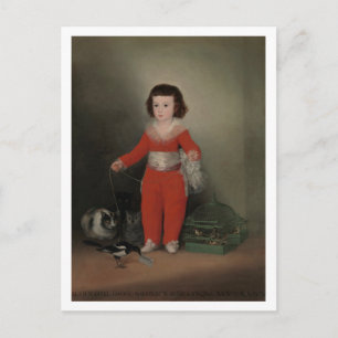 Don Manuel Osorio med Cats, Goya Vykort