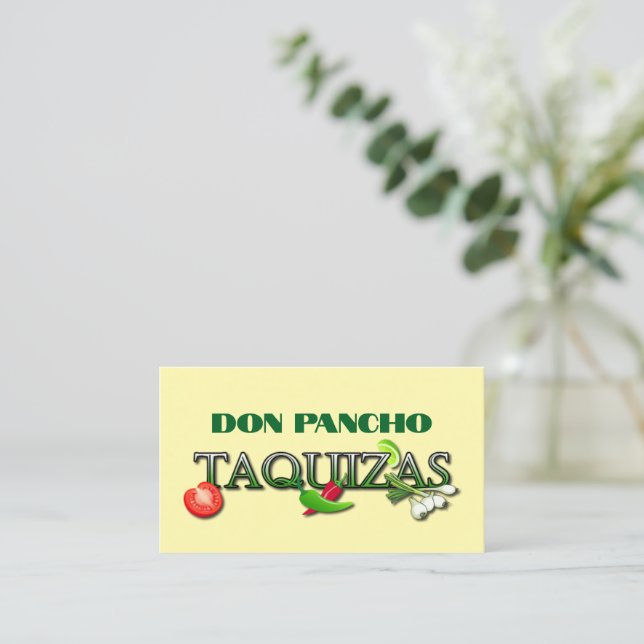 Don Pancho Taquizas Visitkort (Stående Fram)