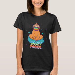 Don Panic Sloth med maskreglaget på molnet T Shirt