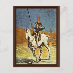 Don Quijote och Sancho Panza av Daumier Honoré (be Vykort