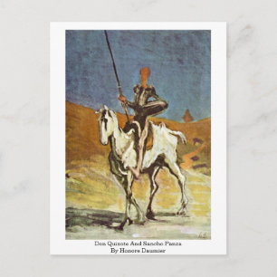 Don Quijote och Sancho Panza av Honore Daumier Vykort