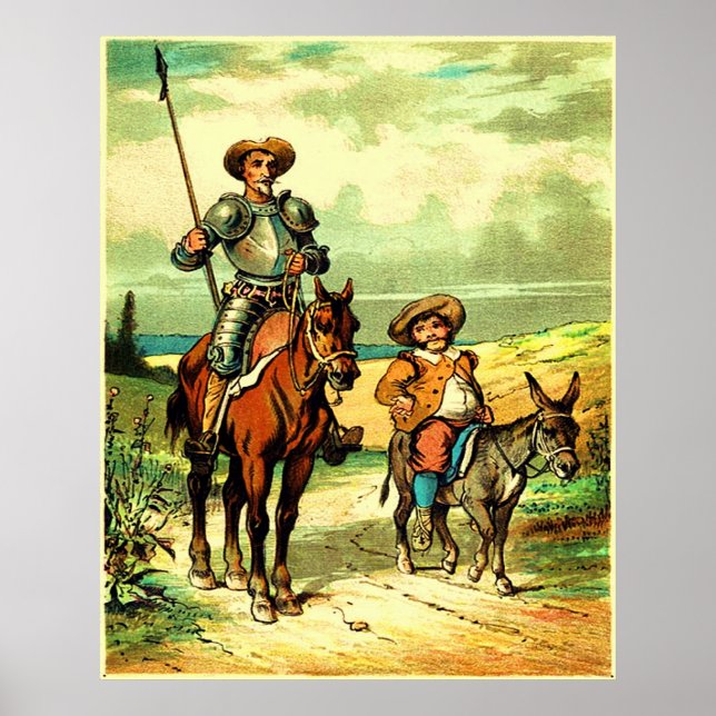 Don Quijote och Sancho Panza Poster (Framsidan)